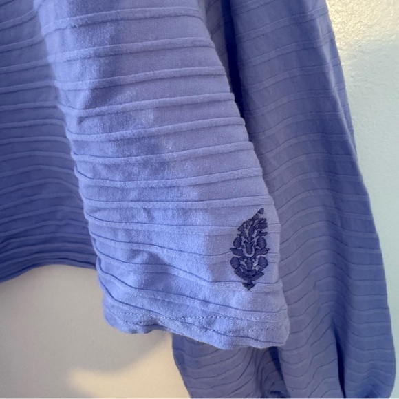 FREE PEOPLE TWIST, REVERSIBLE LONG SLEEVE, PERIWINKLE, SZ XL, NWOT - Picture 4 of 5